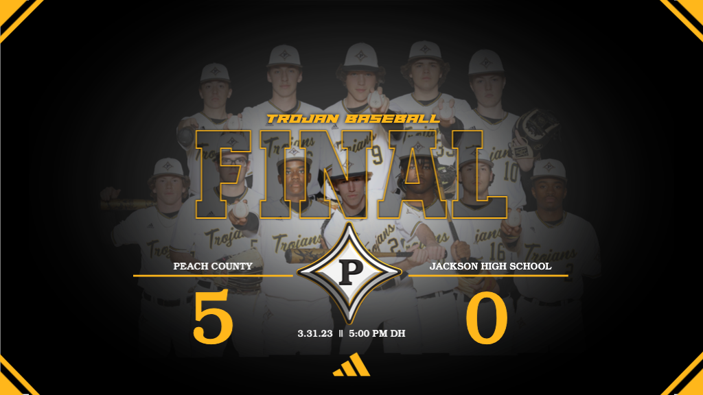 Peach County Baseball earns the Region 2-AAA Sweep against Jackson High School