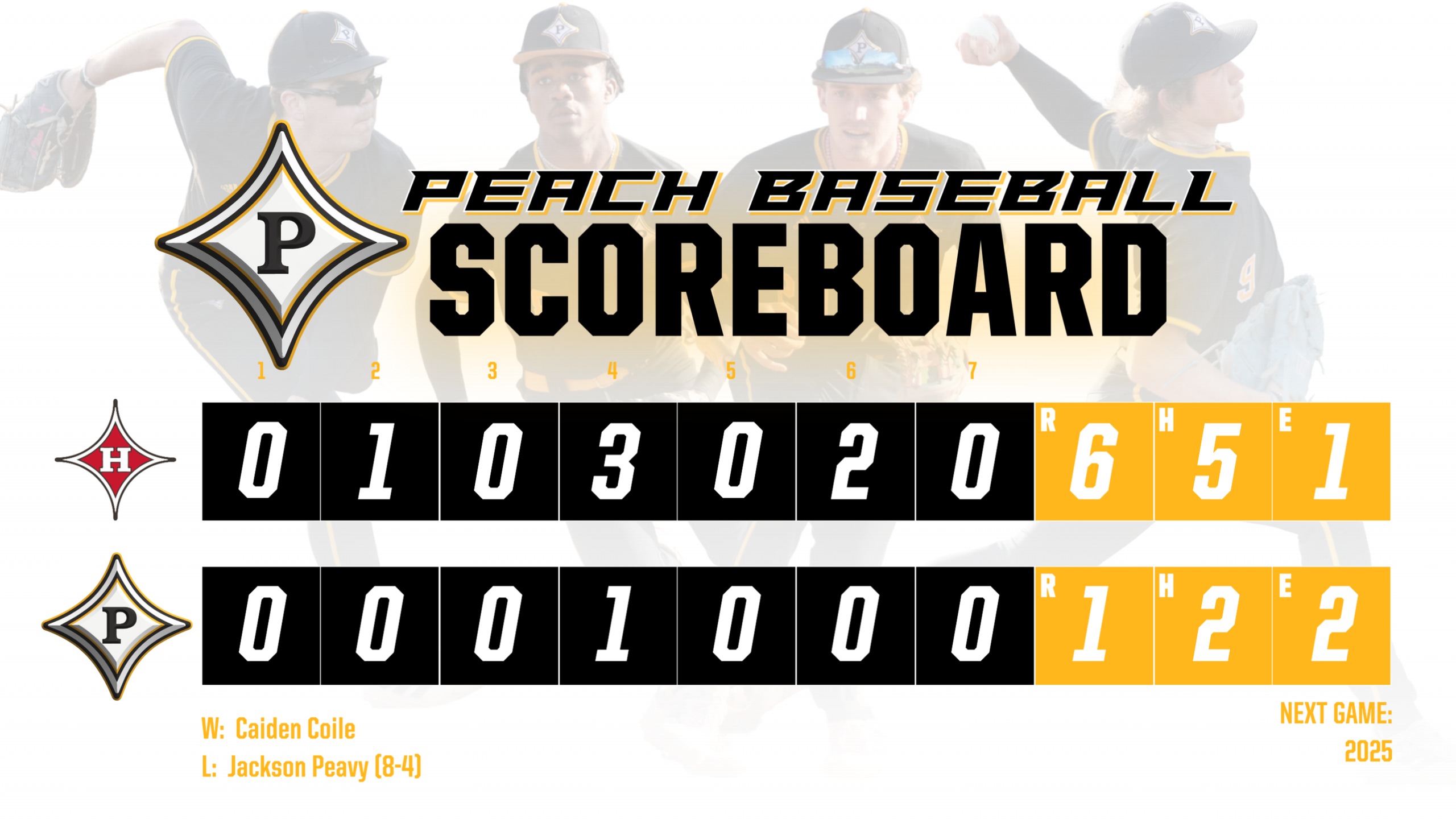 Peach County Baseball season comes to a close with a 6-1 loss in Game 2 of the Sweet 16