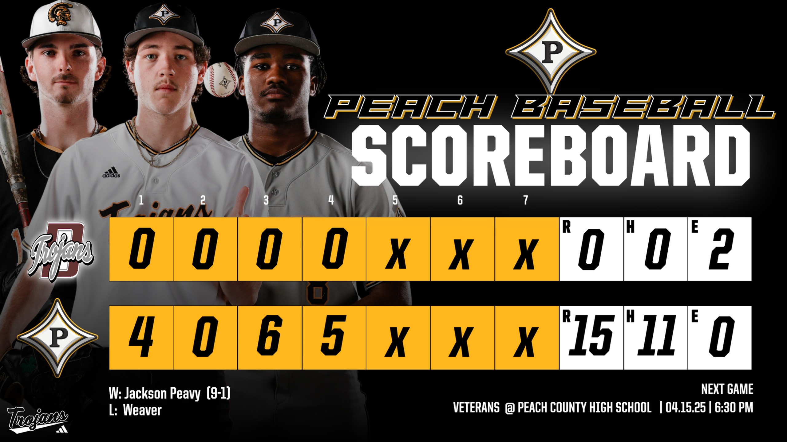 Peach County Seniors dominate Dougherty on Senior Night 15-0
