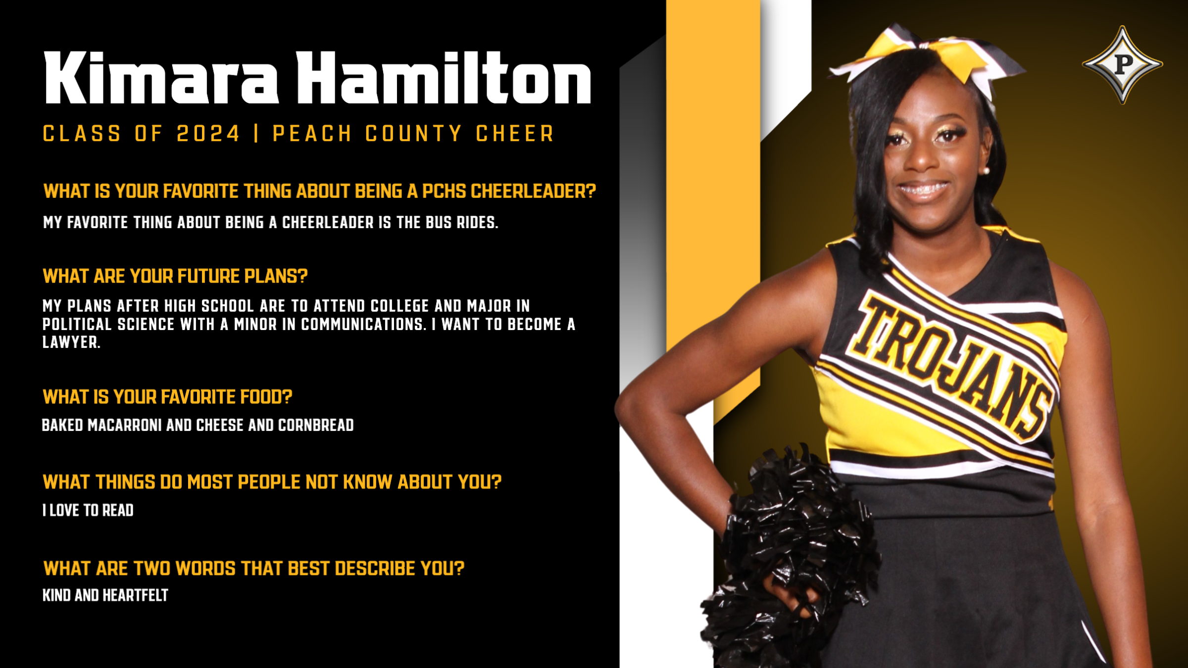 Cheerleader Spotlight - Kimara Hamilton