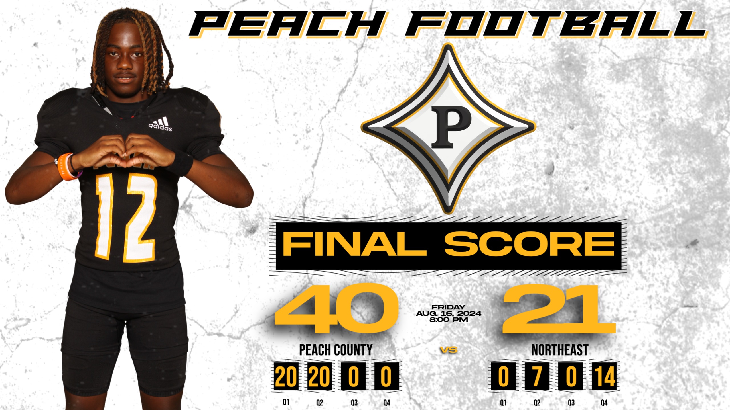 Peach County wins 40-21