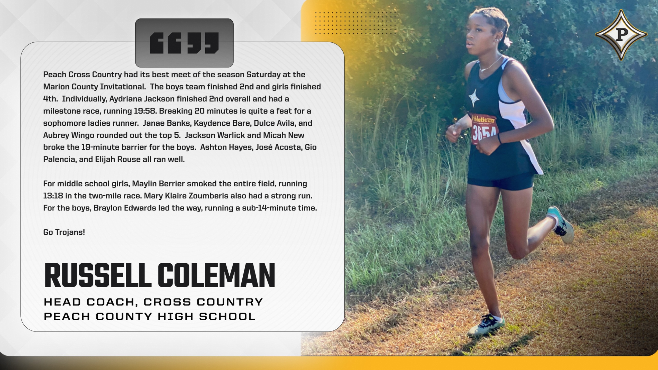 Best Meet of the Season for Peach County XC