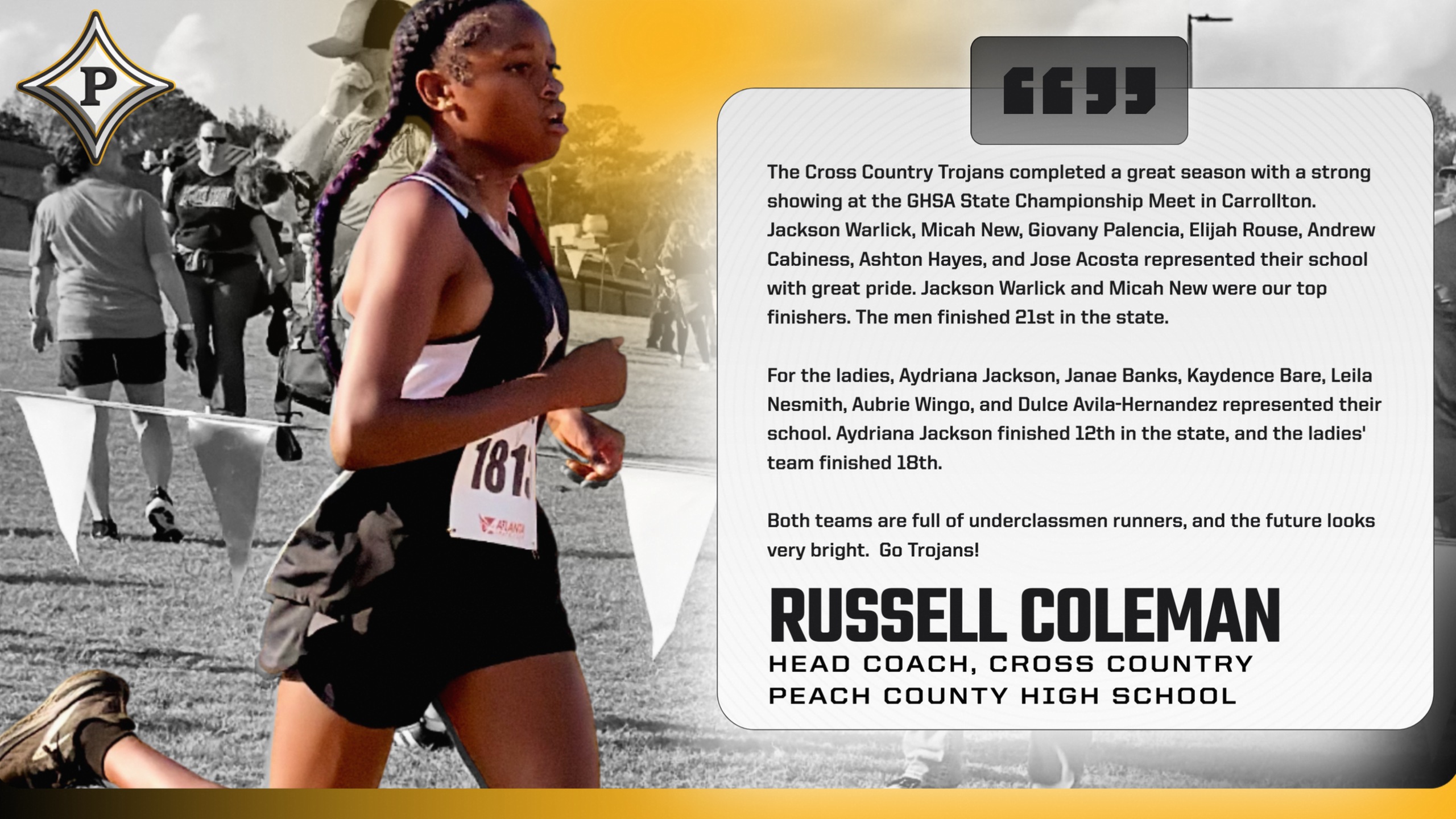Peach County Cross Country had a great showing at the GHSA State Championships
