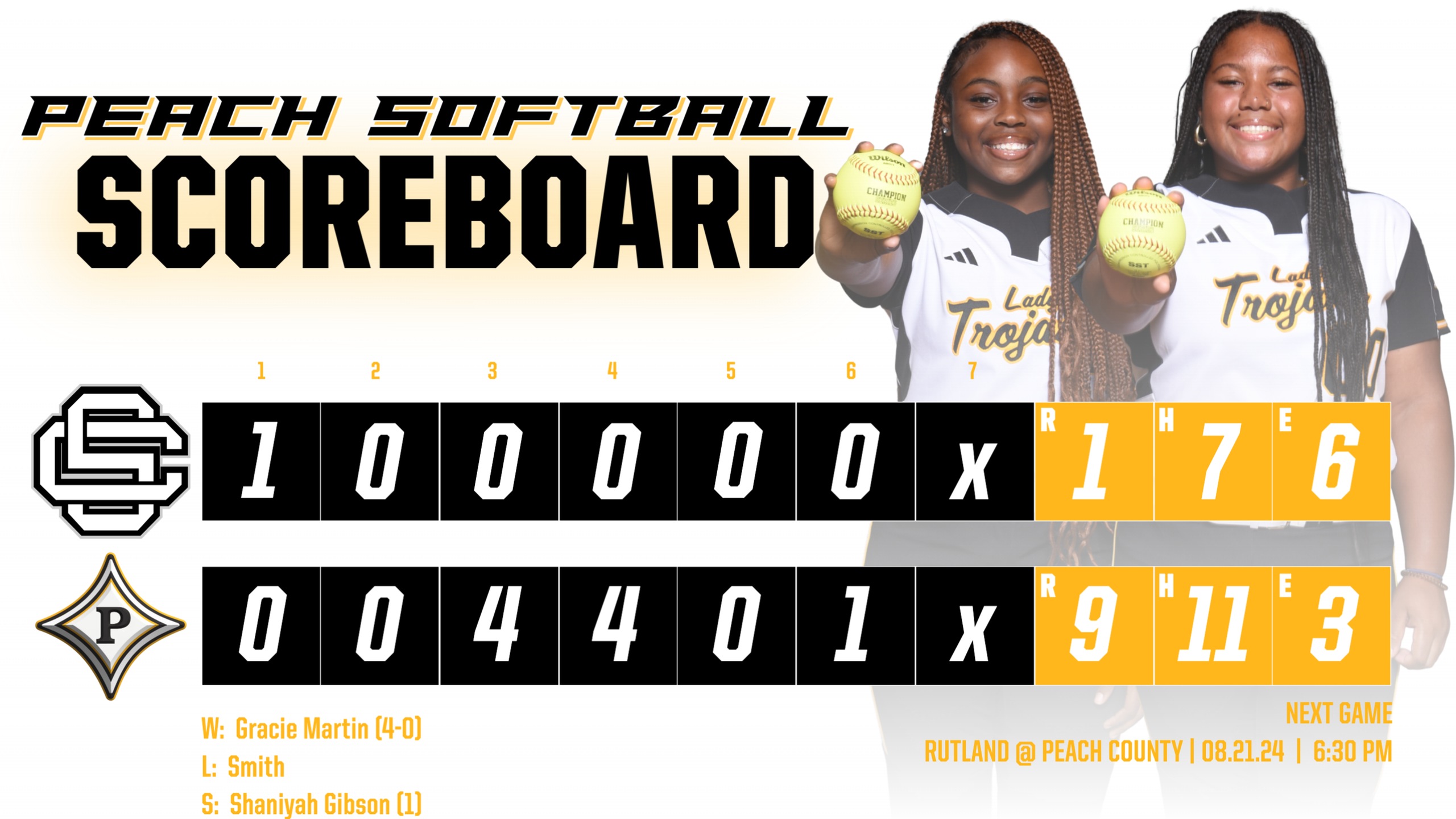 Peach Softball improves to 6-0 with 9-1 win over Schley County