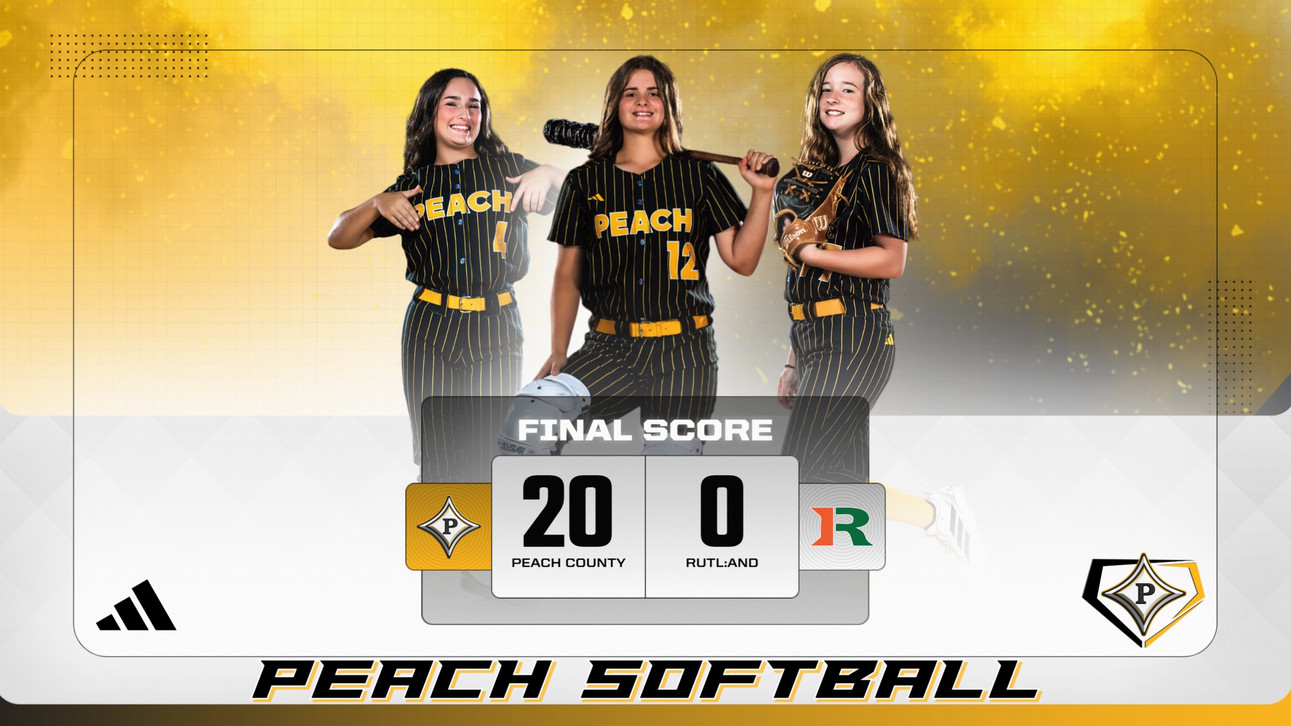 Peach downs Rutland 20-0