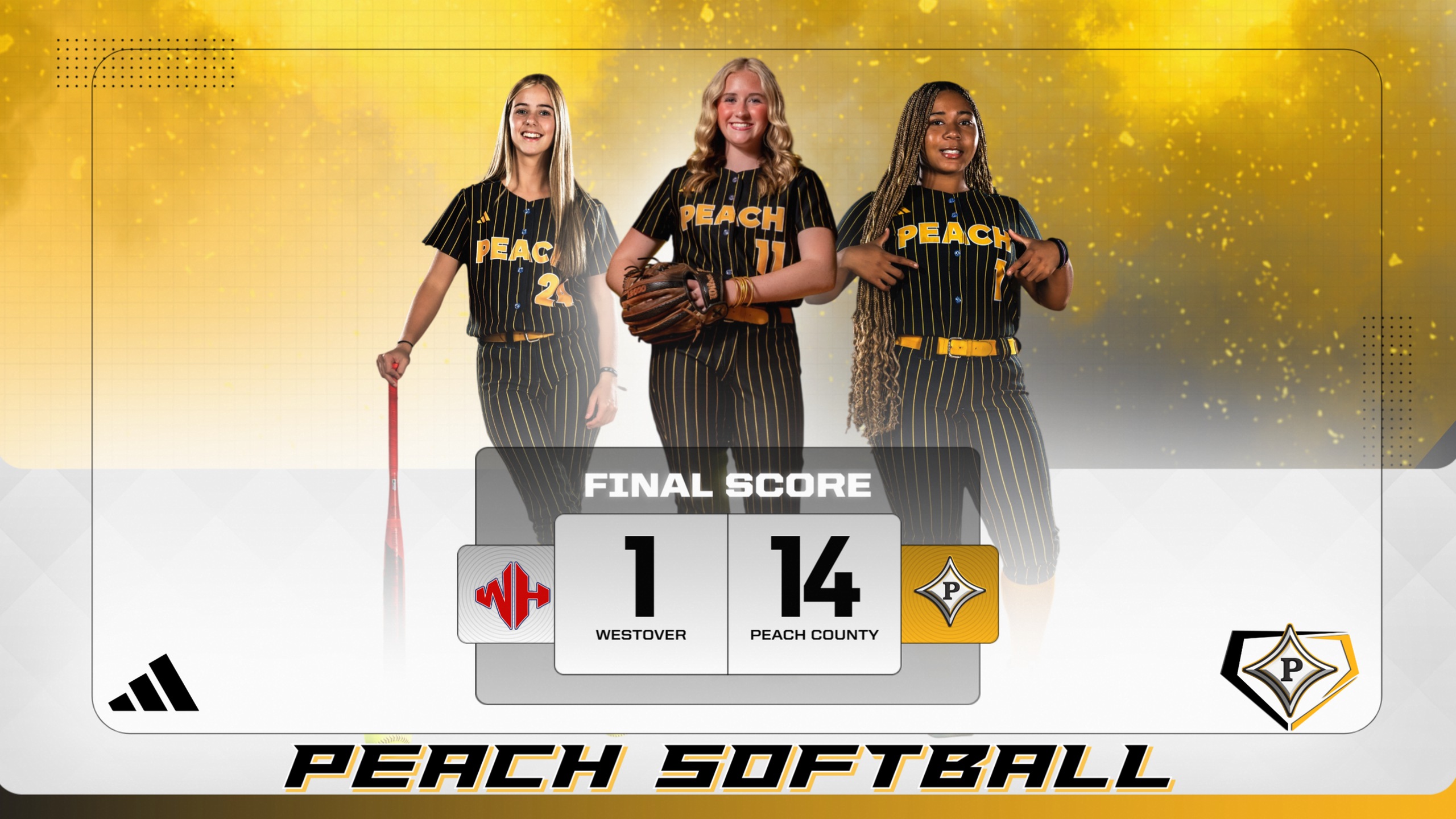 Peach County Softball moves to 2-0 in Region 1-AAA with a 14-1 win over Westover