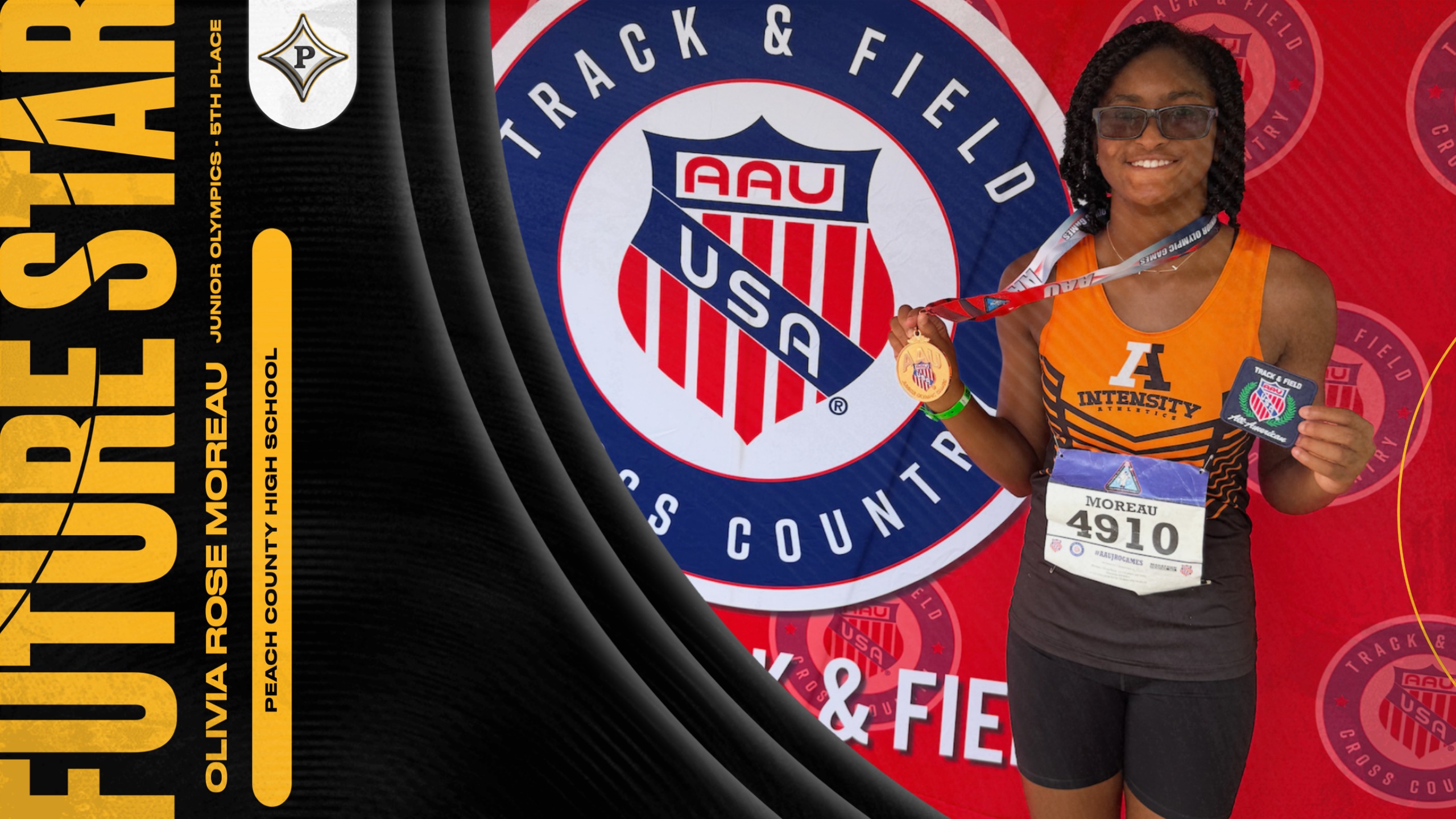 Olivia Rose Moreau takes 5th at the Junior Olympics in Houston, TX