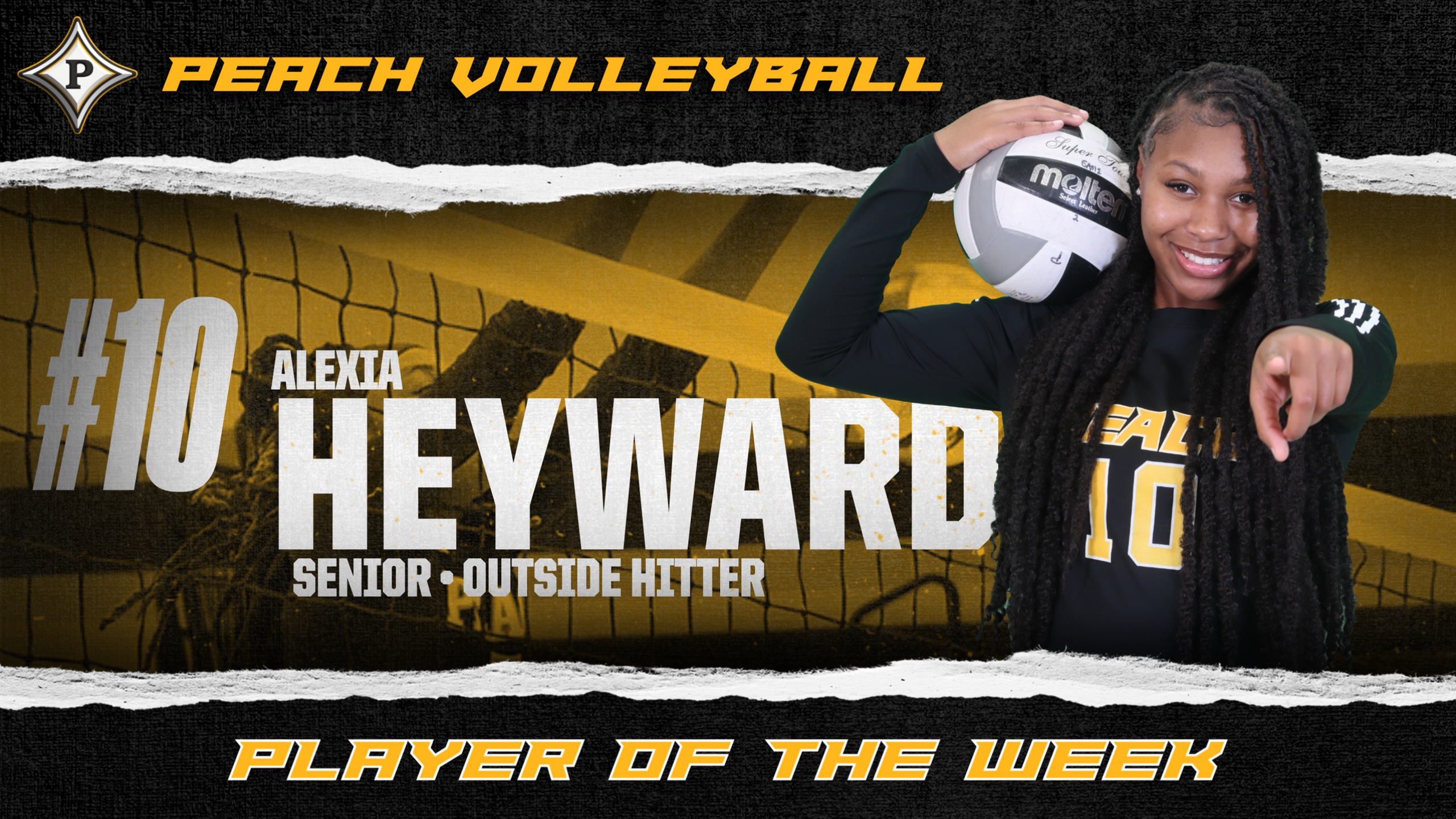 Peach Volleyball POTW - Alexia Heyward