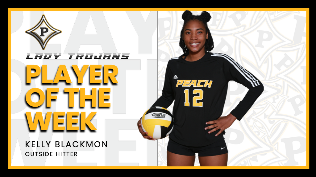 Congratulations to this week's Volleyball Player of the Week, Kelly Blackmon